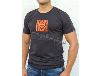 Alpha Industries QR CODE T tričko pánske black orange