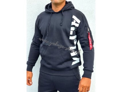 Alpha Industries SIDE PRINT Hoody black pánska mikina d