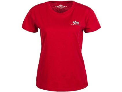 Alpha Industries Basic Small Logo T Wmn speed red dámske tričko-1