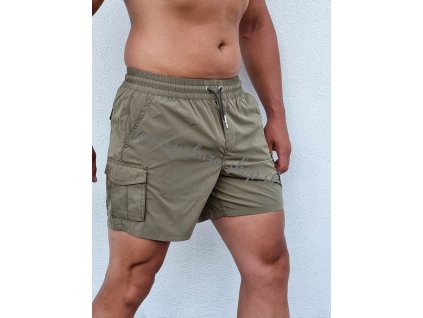 Alpha Industries Nylon Cargo Jogger Short pánske šortky olive