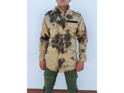 Alpha Industries Huntington Batik bunda pánska dark olive
