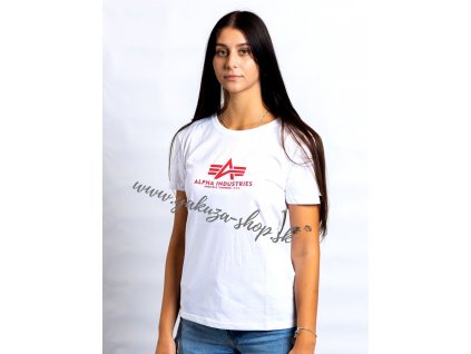 Alpha Industries New Basic T Wmn White Red dámske tričko