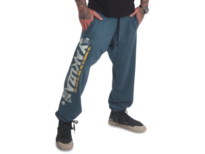 Yakuza tepláky pánske TROUBLE LOOSE JOB 18018 mallard blue