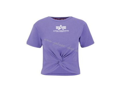 ´Alpha Industries AI Cropped LS Foil AOP Wmn dámske tričko s dlhým rukávom white gold