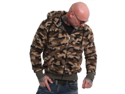 Yakuza SHERPY RED FLAG mikina na zips HZB 17090 camouflage