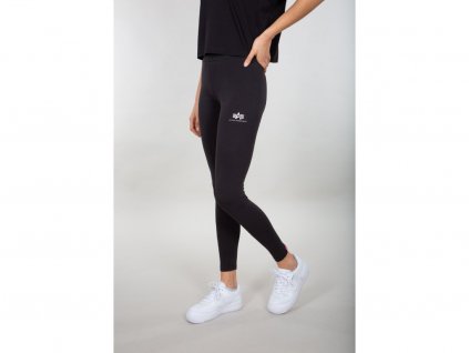 Alpha Industries legíny Basic Leggins SL Foil Print black metal silver