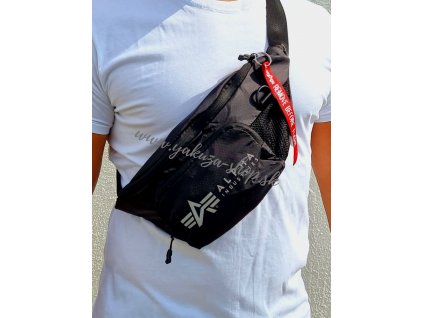 Alpha Industries PACKABLE WAIST BAG black ľadvinka taška