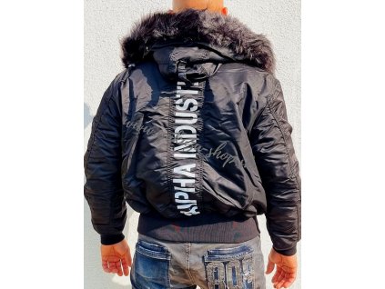 Alpha Industries 45P Hooded Custom zimná bunda black black