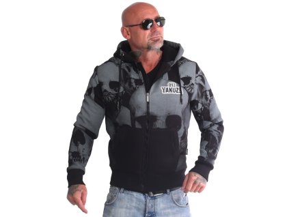 Yakuza bunda zateplená SKULL TEDDY WJB 18067 black