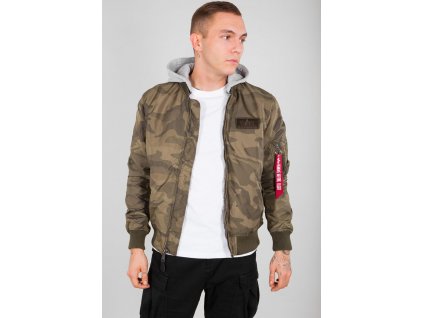 Alpha Industries MA 1 TT HOOD bunda pánska olive camo