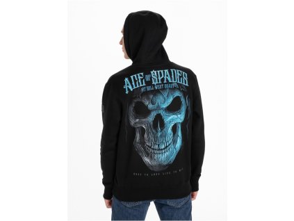 Pitbull West Coast mikina s kapucňou BLUE SKULL black