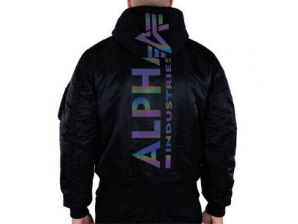 Alpha Industries zimná bunda MA 1 ZH BACK PRINT black rainbow reflective