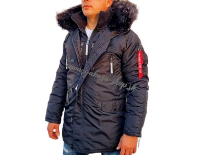 Alpha Industries PPS N3B pánska zimná bunda black reflective