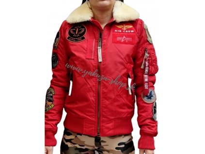 Alpha Industries Injector lll Patch Wmn dámska zimná bunda speed red