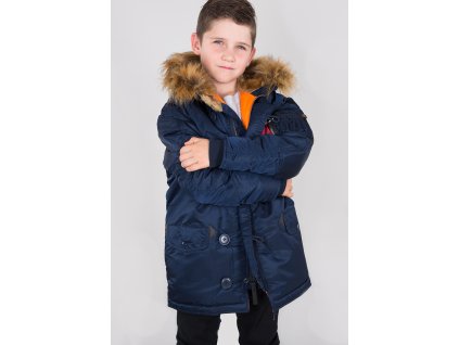 Alpha Industries detská zimná bunda N3 B VF Kids rep blue