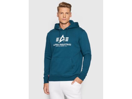 Alpha Industries Basic Hoody pánska mikina naval blue