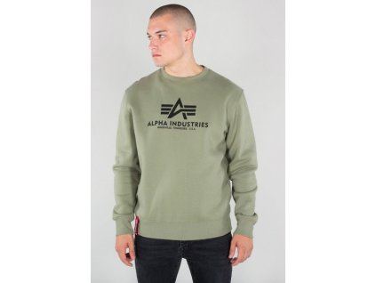 Alpha Industries mikina Basic Sweater olive 1