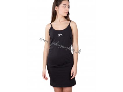 Alpha Industries šaty BASIC DRESS SMALL LOGO Wmn dámske šaty black