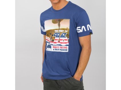 Alpha Industries SPIRIT OF VIKING T tričko pánske NASA Blue