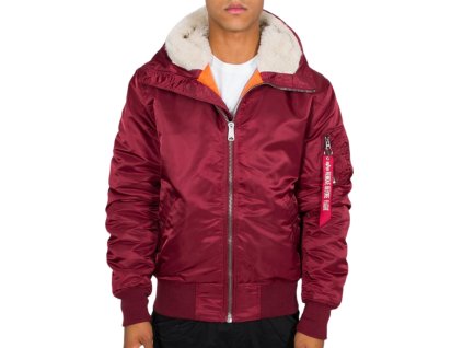 Alpha Industries MA 1 Hooded zimná bunda burgundy