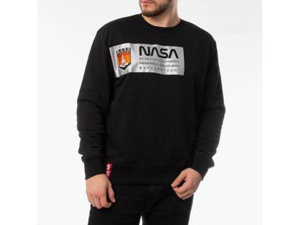 Alpha Industries Mars Reflective Sweater pánska mikina black