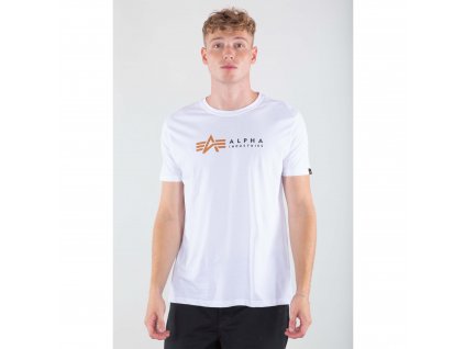 Alpha Industries LABEL T FOIL PRINT tričko pánske white a