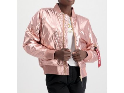 Alpha Industries MA 1 OS METALLIC Wmn Rose Copper dámska zimná bunda