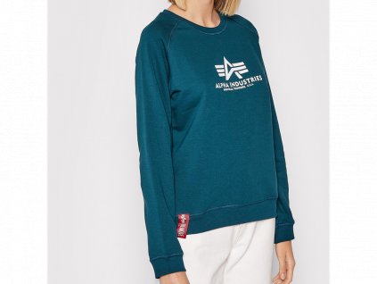 Alpha Industries dámska mikina New Basic Sweat Wmn deep petrol