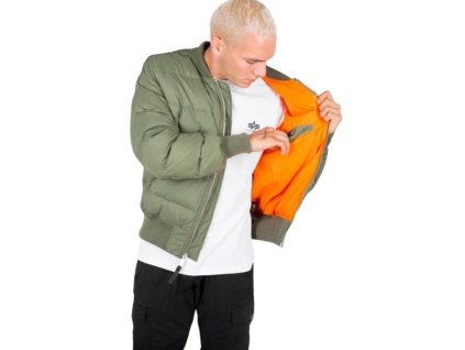 Alpha Industries MA 1 PUFFER pánska zimná bunda sage green