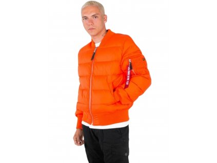 Alpha Industries MA 1 PUFFER pánska zimná bunda flame orange