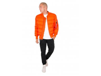 Alpha Industries MA 1 PUFFER pánska zimná bunda flame orange
