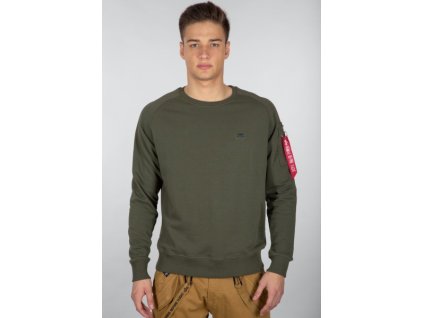 Alpha Industries X Fit Sweat pánska mikina dark green
