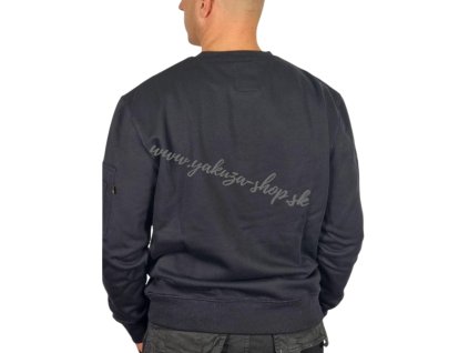 Alpha Industries LABEL Sweater black pánska mikina 8