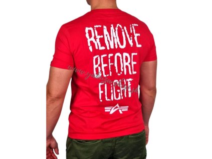 Alpha Industries RBF Moto T red tričko pánske a