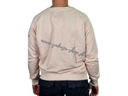 Alpha Industries X Fit Sweat pánska mikina pale peach