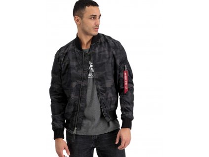 Alpha Industries MA 1 TT Camo bunda prechodná Black Camo 1