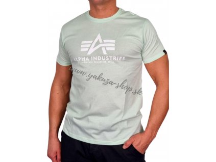 Alpha Industries Basic T Shirt Mint tričko pánske 1