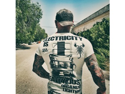 Yakuza tričko pánske ELECTRICITY TSB 19030 whitecap grey
