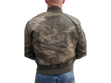Alpha Industries MA-1 TT Olive Camo bunda prechodná