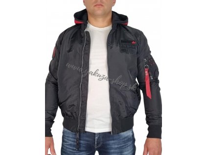 Alpha Industries MA 1 TT Hood Custom bunda pánska black 1