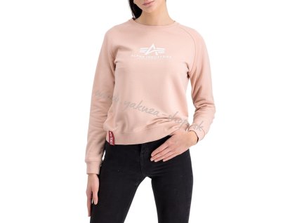Alpha Industries dámska mikina New Basic Sweat Wmn pale peach