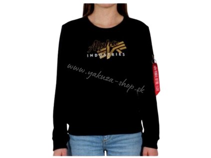 Alpha Industries Gold Logo Sweater Wmn Black