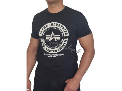 Alpha Industries tričko pánske TTP T black white 1