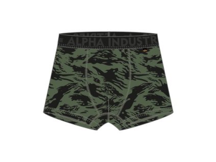 Alpha Industries pánske boxerky Graphic AOP Underwear Dark Green Black 2 ks v balení