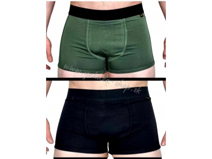Alpha Industries pánske boxerky AI TAPE Underwear Black Green 2 ks v balení