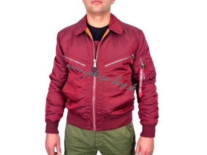 Alpha Industries bunda pánska SPITFIRE Jacket burgundy