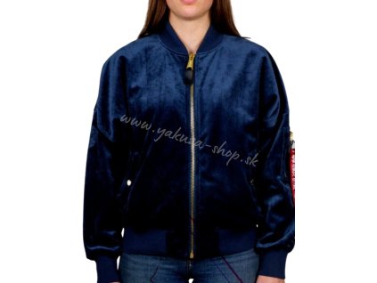 Alpha Industries MA 1 OS VELVET Wmn dámska bunda new navy