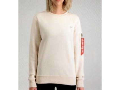 Alpha Industries Unisex EMB Sweater jet stream white