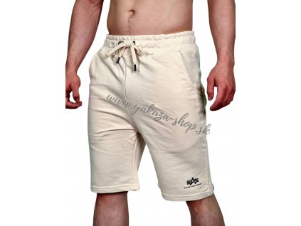 Alpha Industries Basic Short SL jet stream white pánske šortky 2