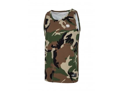 PitBull West Coast tielko Tank Top Slim Fit Small Logo woodl camo